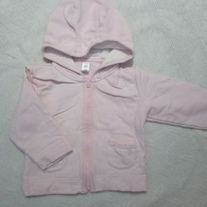 BabyGap Pink Fleece Hooded Sweater